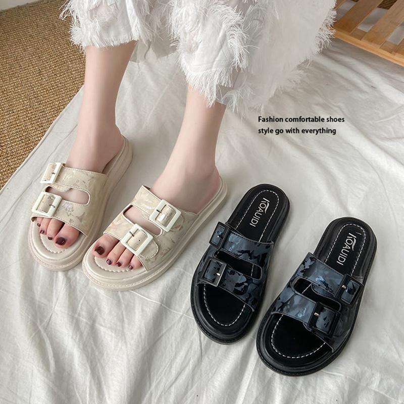 Thick-soled Sandals and Slippers Women Wear Fashionable Beach Shoes Outside In Summer