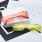 WTEMPO Square Flip Sunglasses Men and Women Punk Sunglasses Women's Tide Ocean Sunglasses